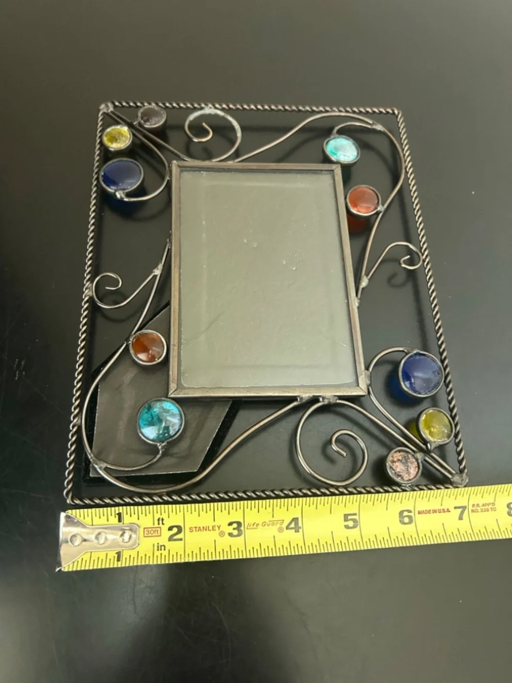 Multicolor Glass Nuggets Picture Frame.